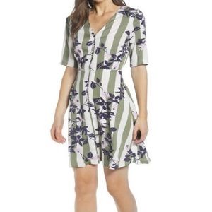 NWT VERO MODA Vilja floral shirt dress sz Large